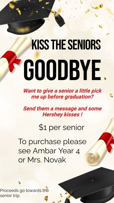KIss a senior goodbye